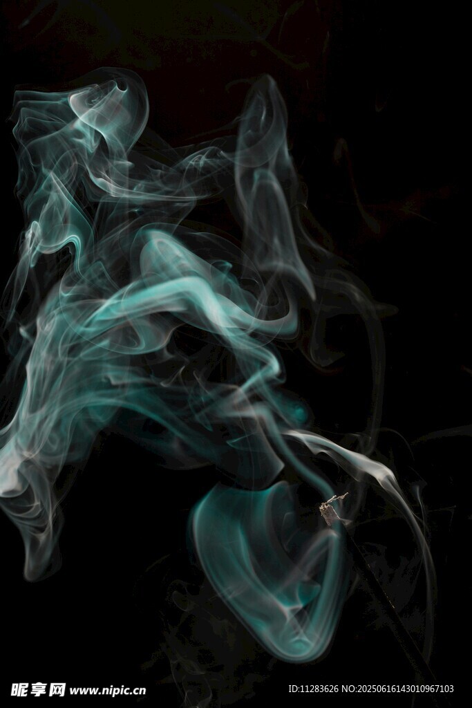 梦幻蓝绿色烟雾艺术效果