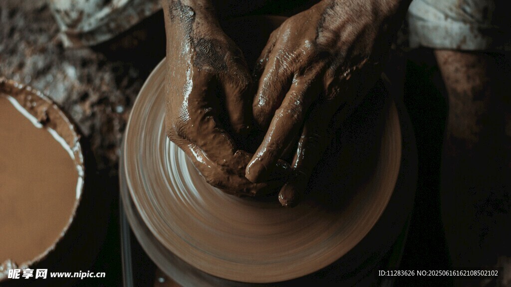 手工陶艺制作瞬间