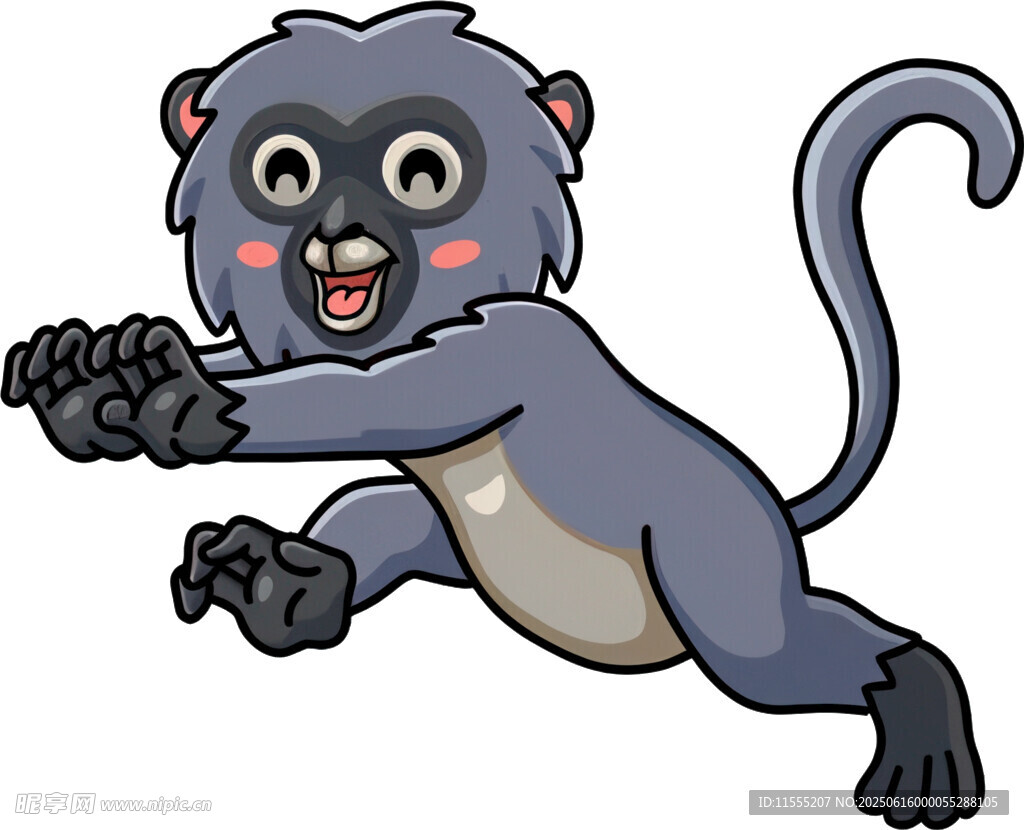 跳跃的可爱小猴子