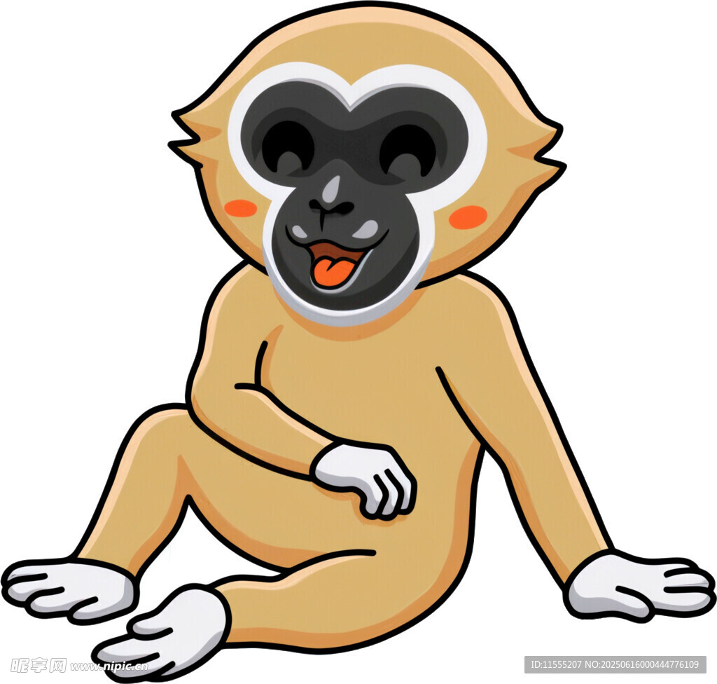 可爱坐姿小猴子