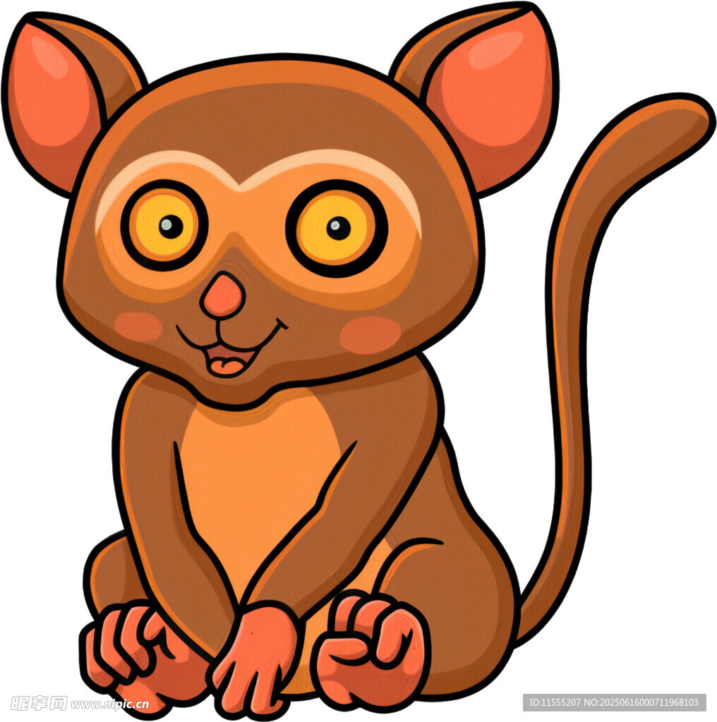 可爱小狐猴卡通形象