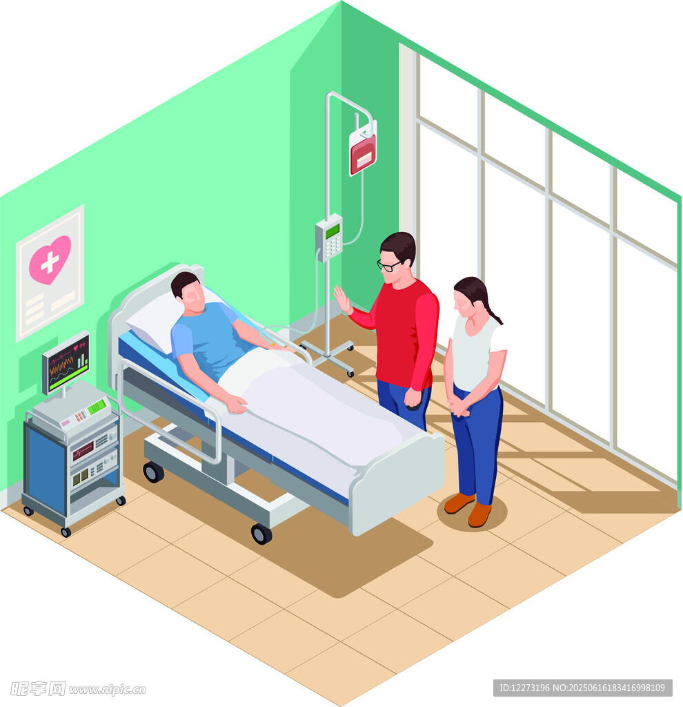 病房内医护人员照料患者
