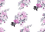 粉色花卉无缝图案背景