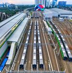 大型铁路车辆停放检修场景
