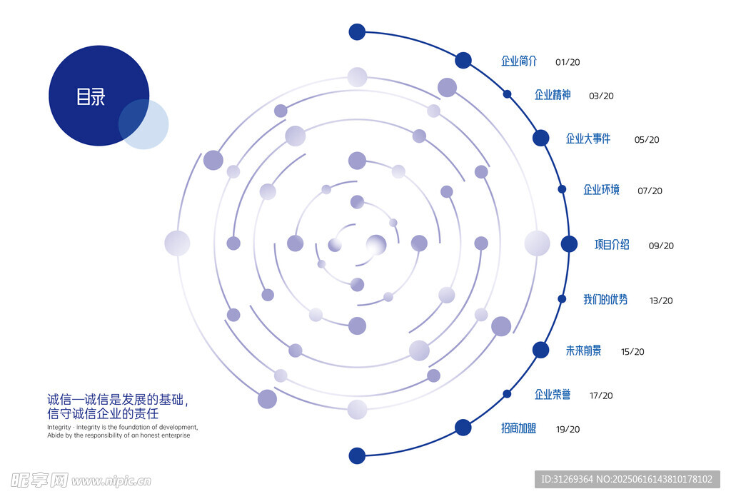 科技画册目录网格竖版
