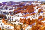 雪覆布莱斯峡谷壮丽景观