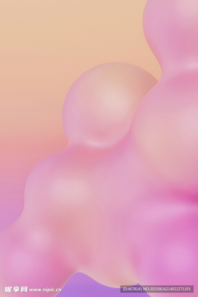 梦幻渐变流体形态画面