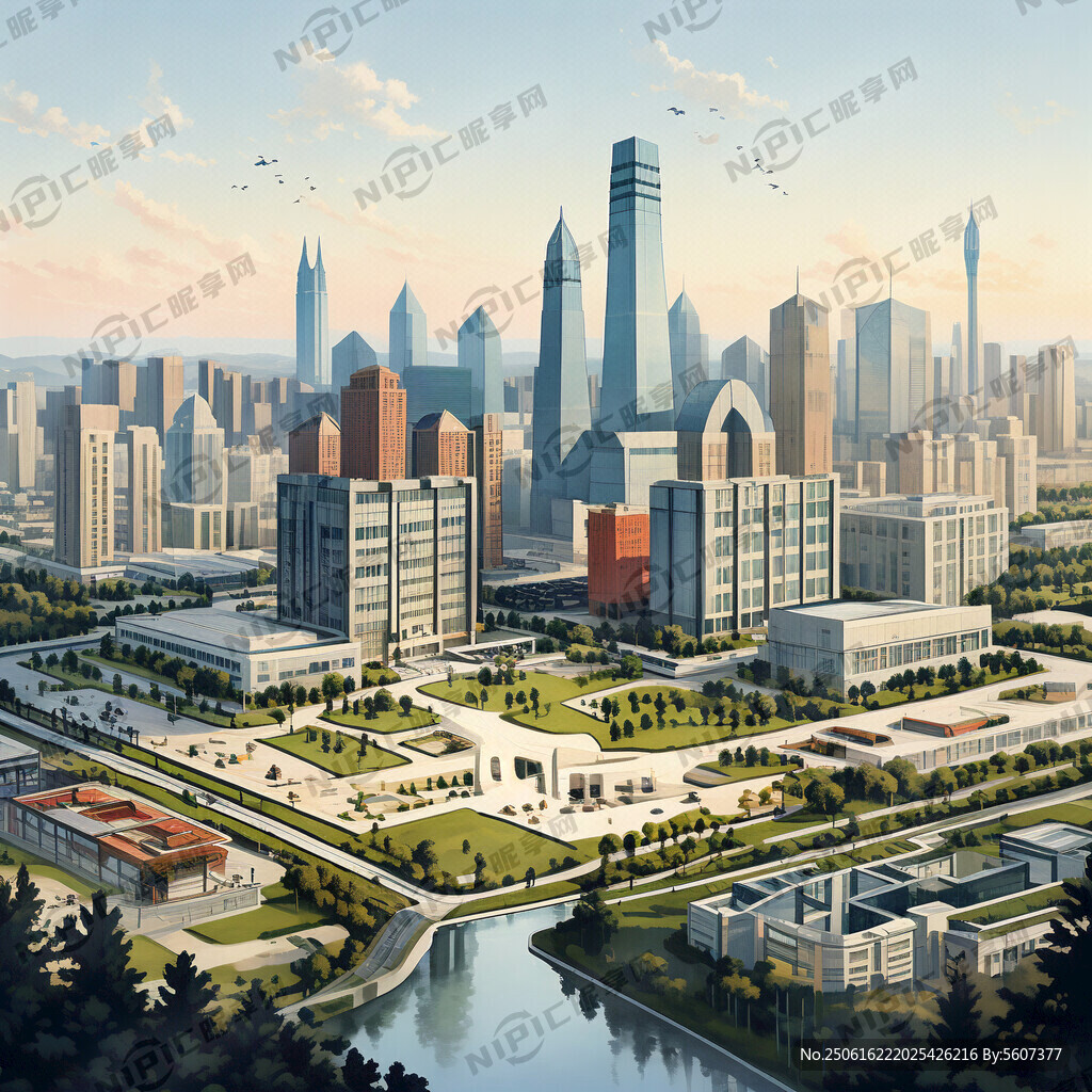 展示天津经济技术开发区的建筑元