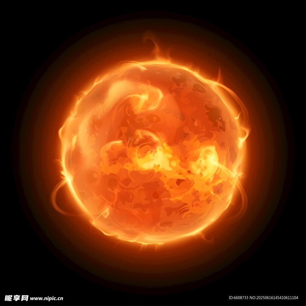 炽热太阳光芒四射的恒星