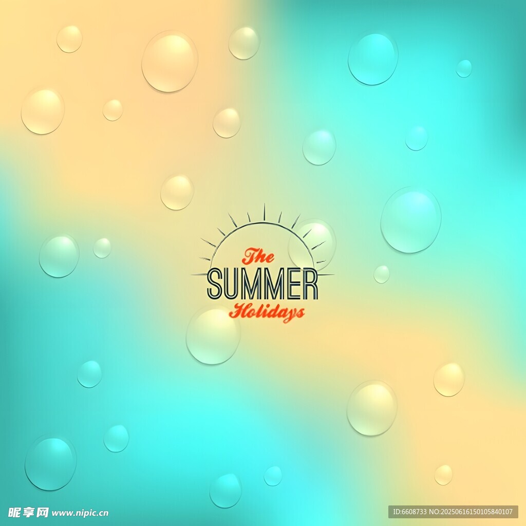 夏日水滴背景图