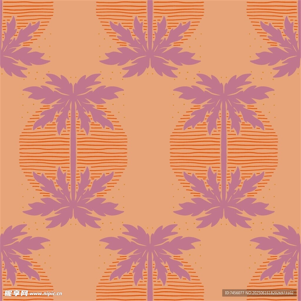 热带棕榈树图案背景