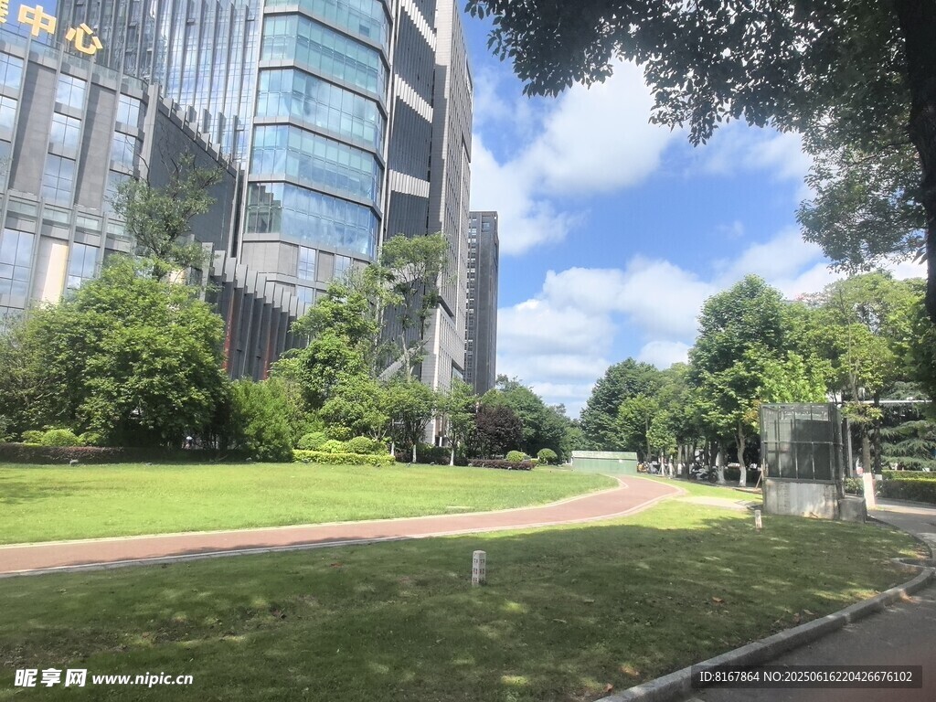 城市中的绿地与现代建筑