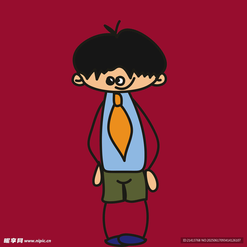 卡通男孩正装形象