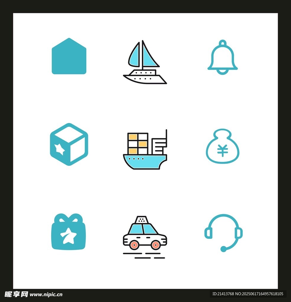 简约线条图标集合