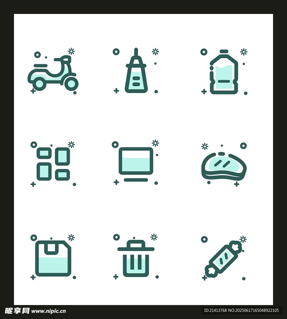 简约生活服务类图标集合