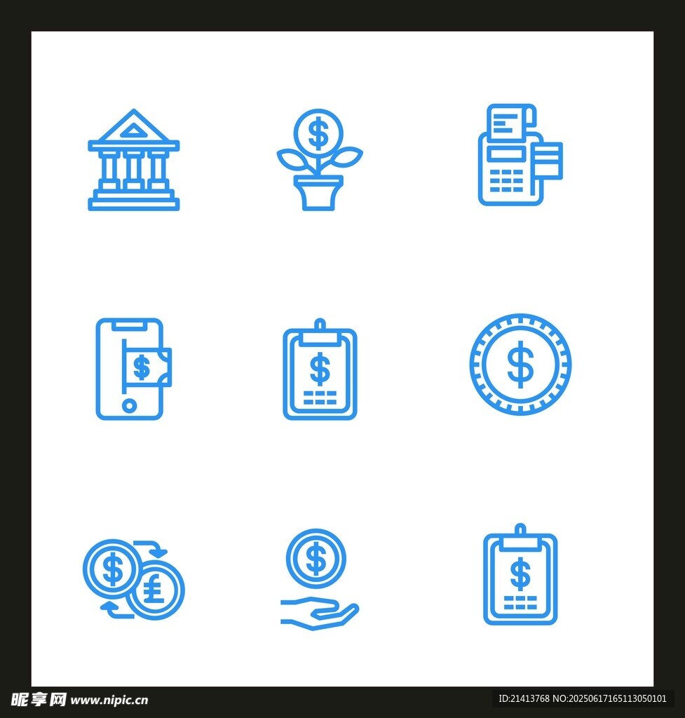 金融相关图标集合
