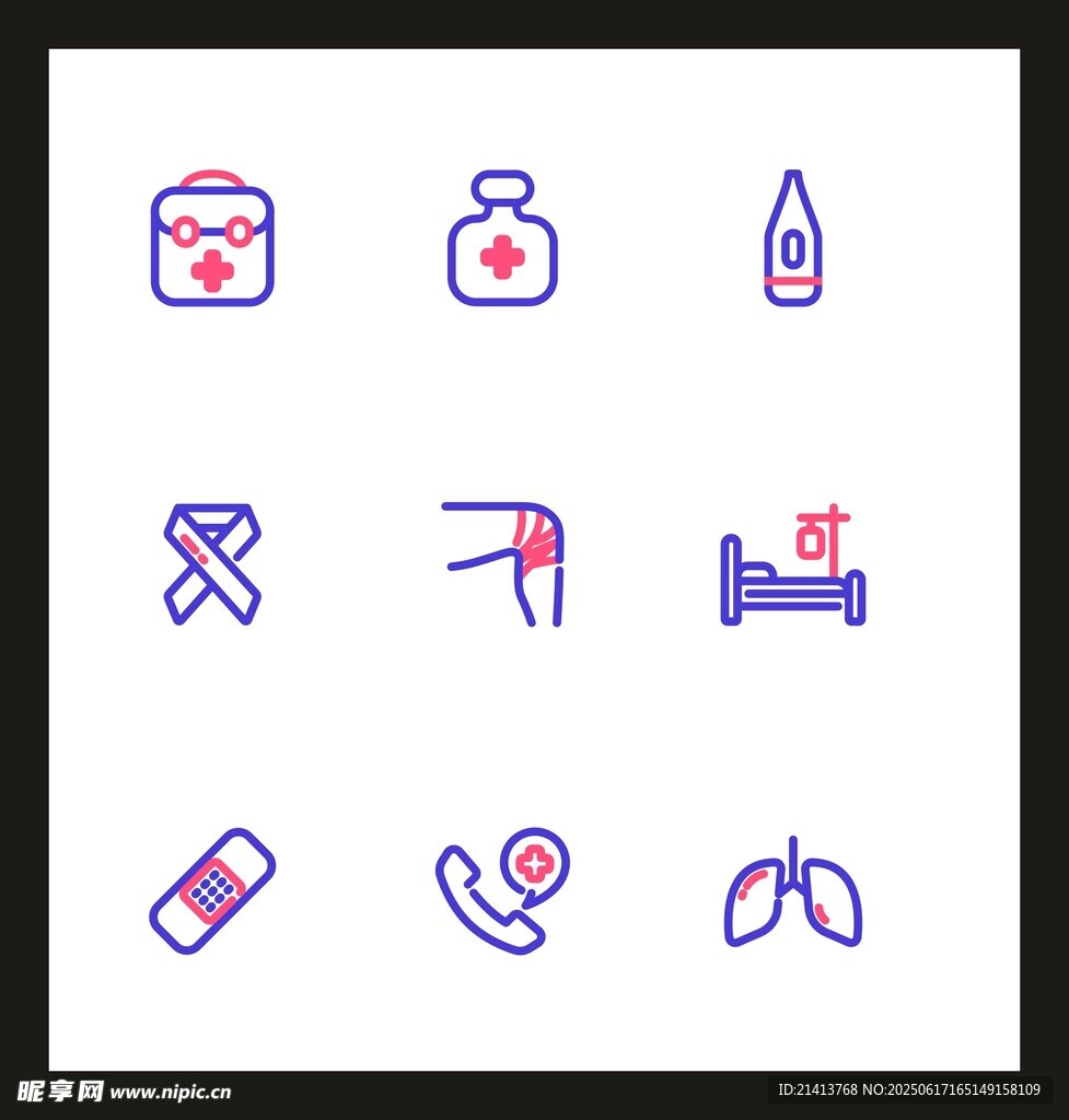 医疗与工具相关图标集