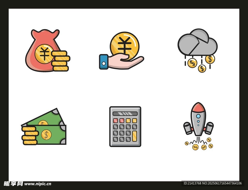 金融财富相关图标集合