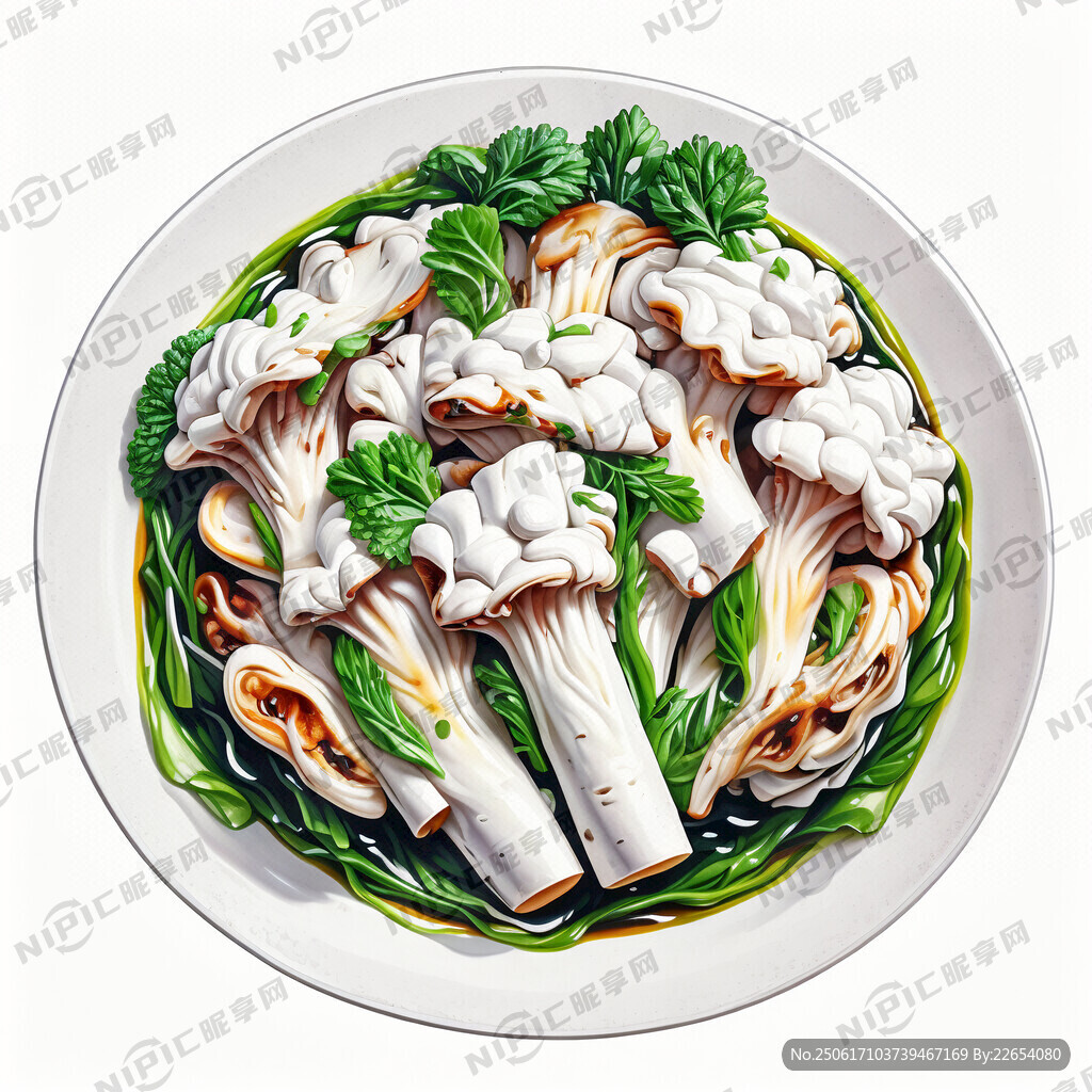 我需要一张白色为第的即食杏鲍菇