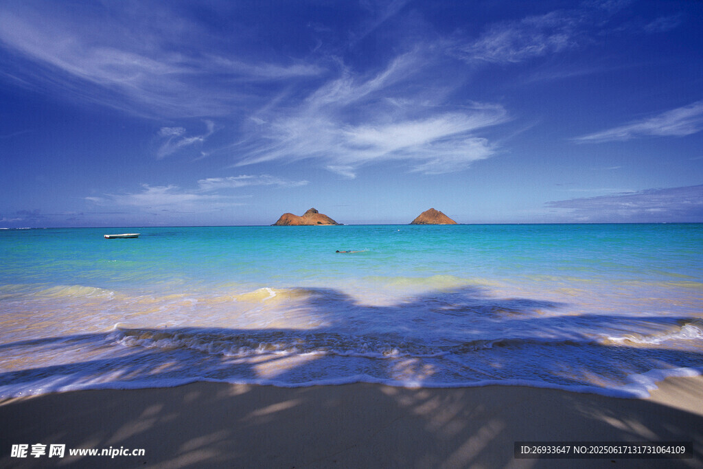 美丽海景海天一色的风光