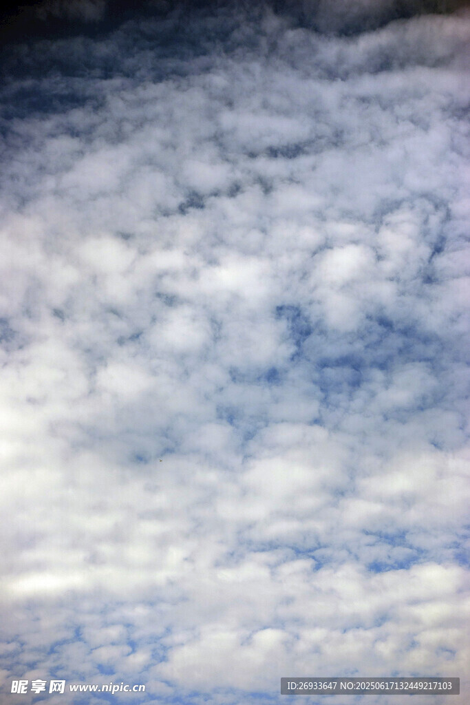 天空中的蓬松白云