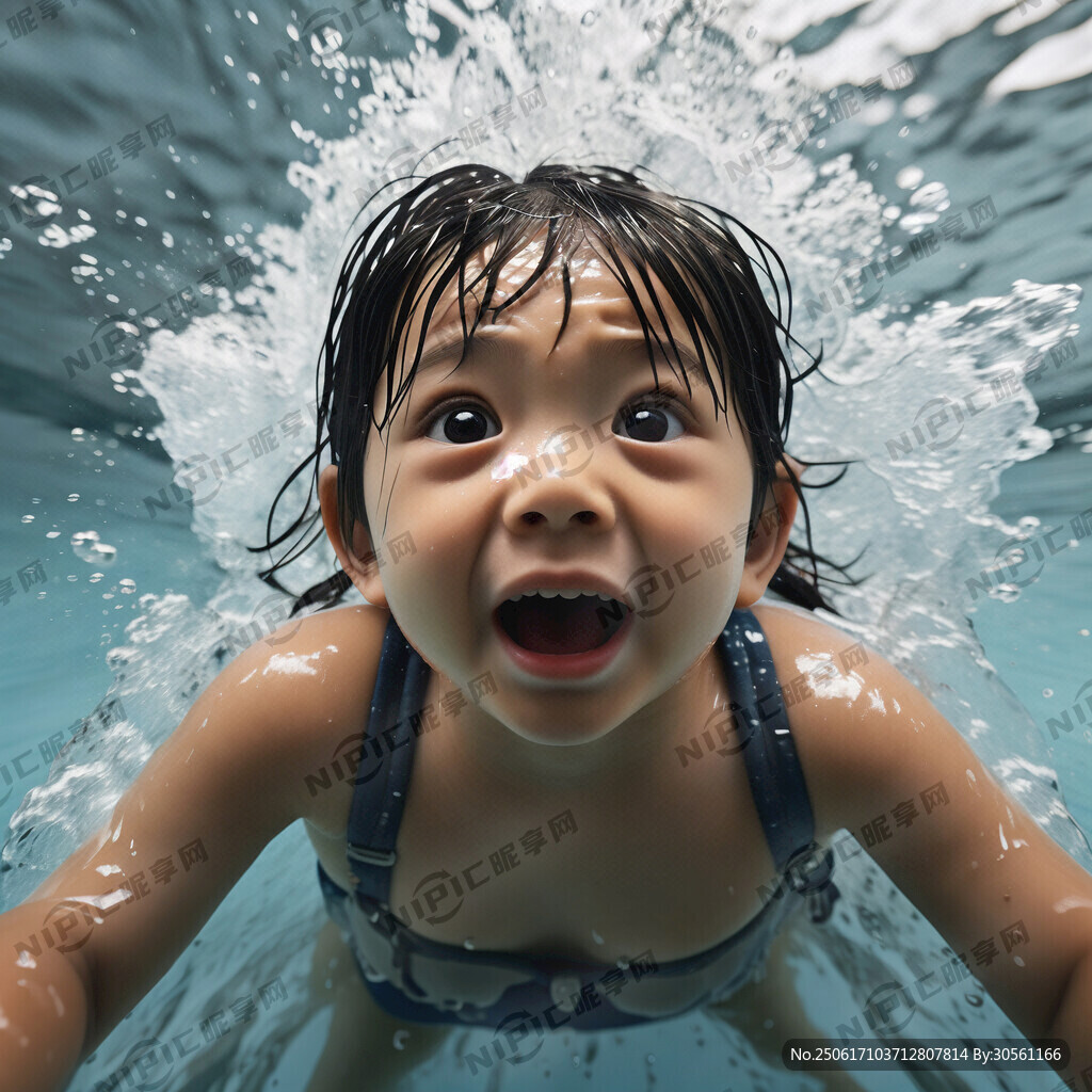 有小孩游泳时因池水不适导致皮肤