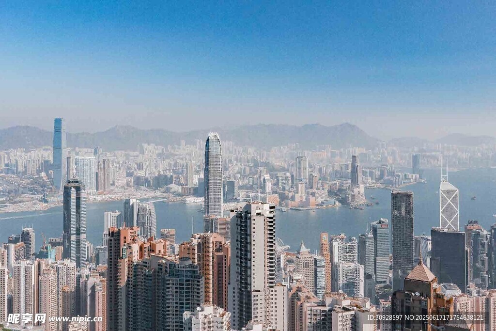 繁华都市天际线景观