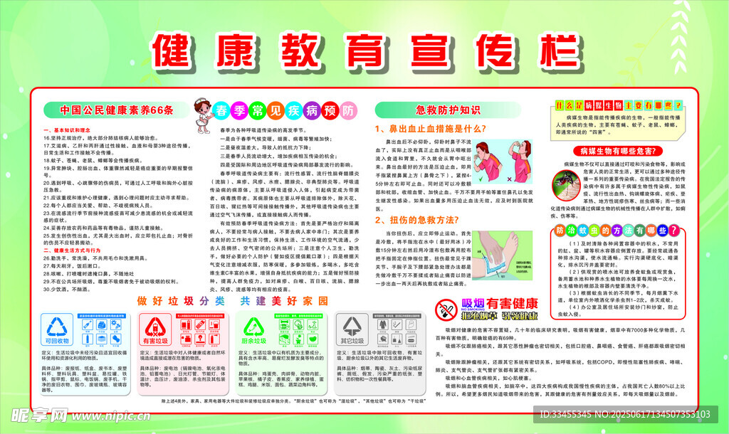春季健康宣传栏