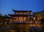 中式古建夜景