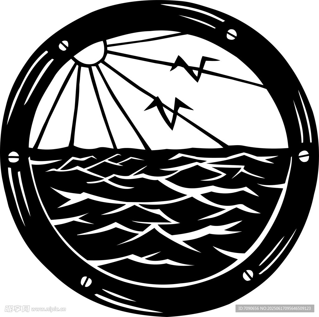 舷窗中的海空景致