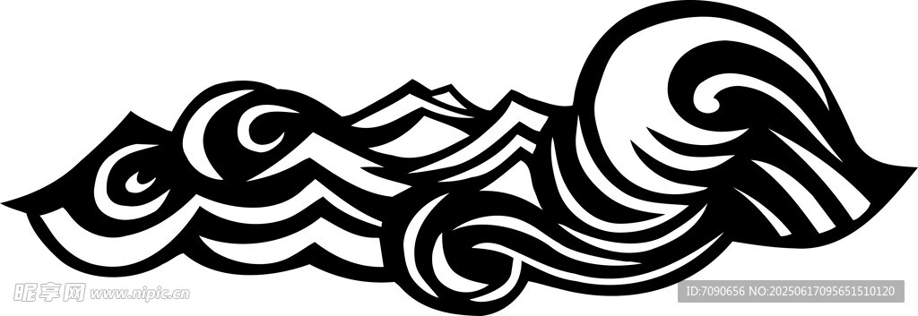中式传统海浪纹 