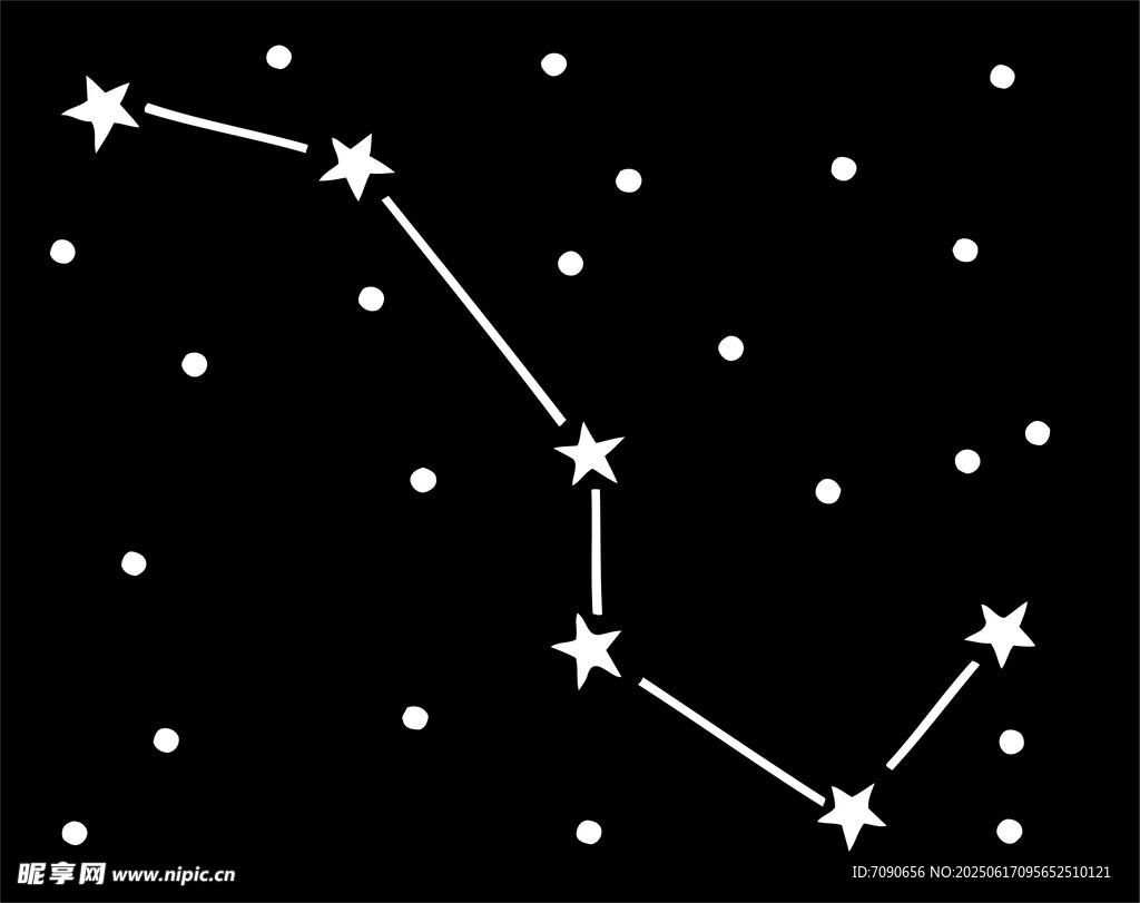 夜空中的猎户座星座
