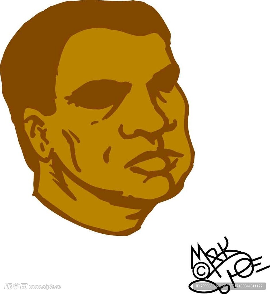 男子头像插画