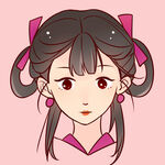 双马尾古风少女头像