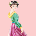 古典少女背影  温婉动人