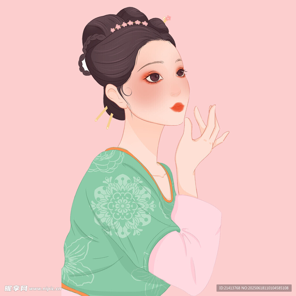 古风女子优雅姿态