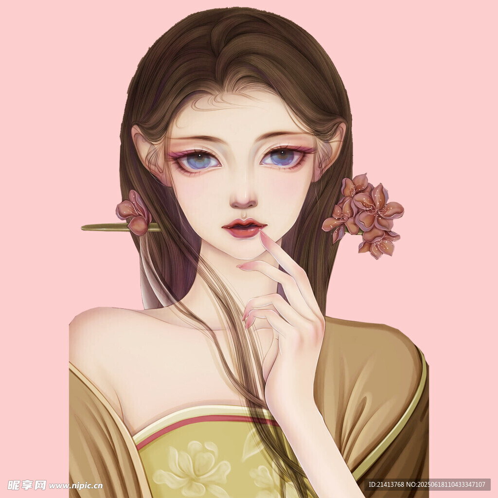 古风美人  眉眼含情