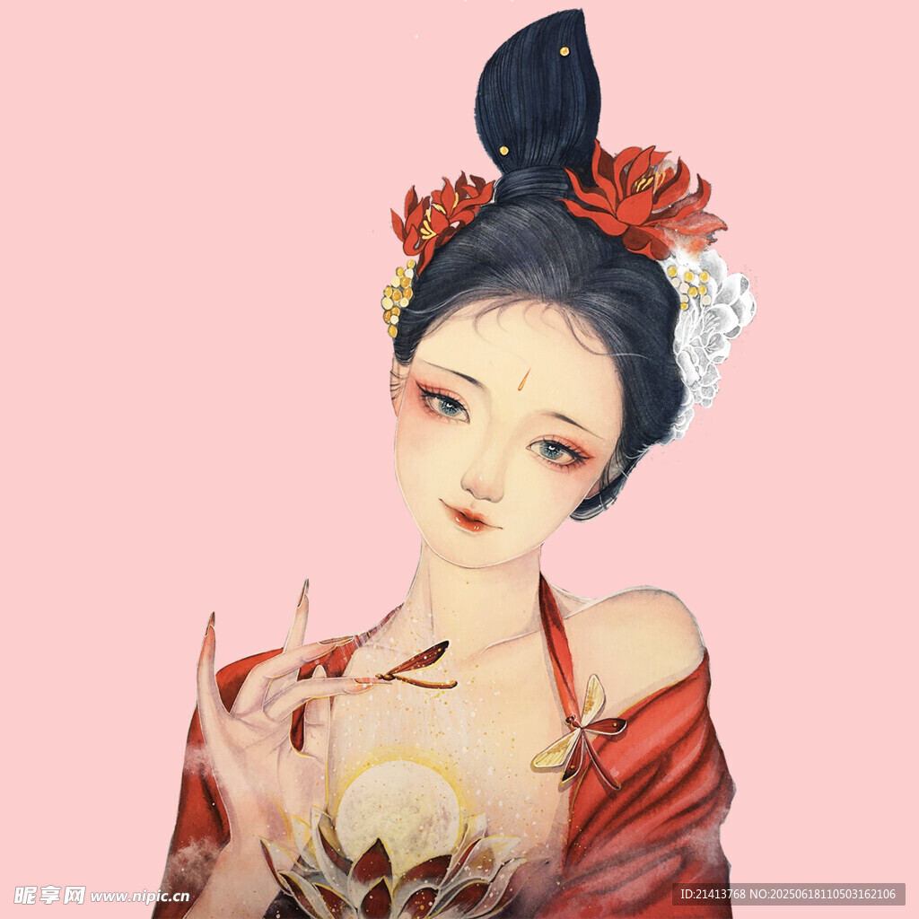 古风和服少女优雅姿态