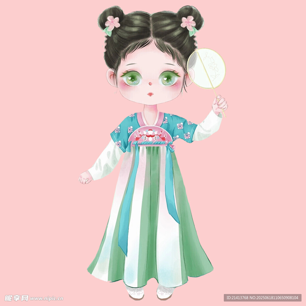 古风可爱汉服小女孩