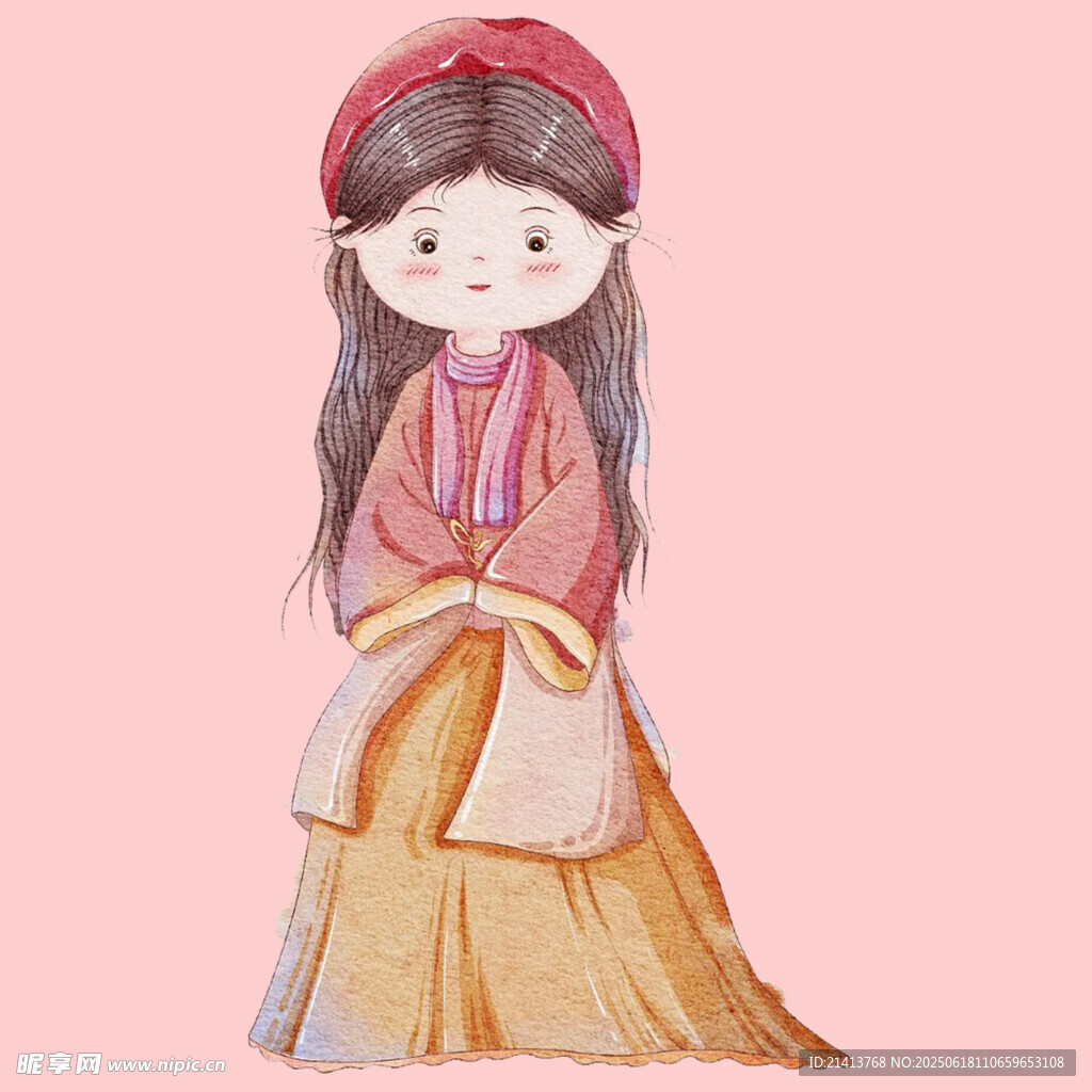 古风少女插画