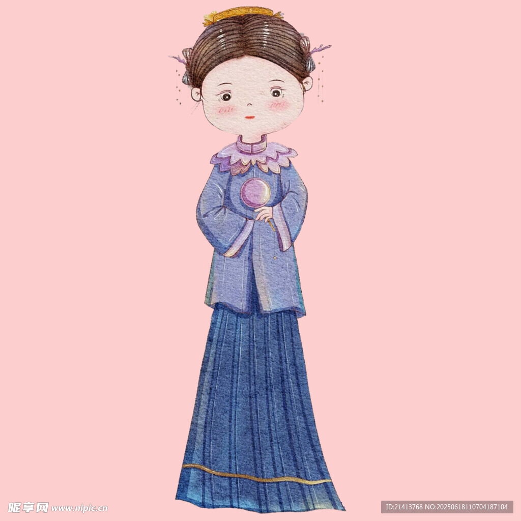 民国风少女插画