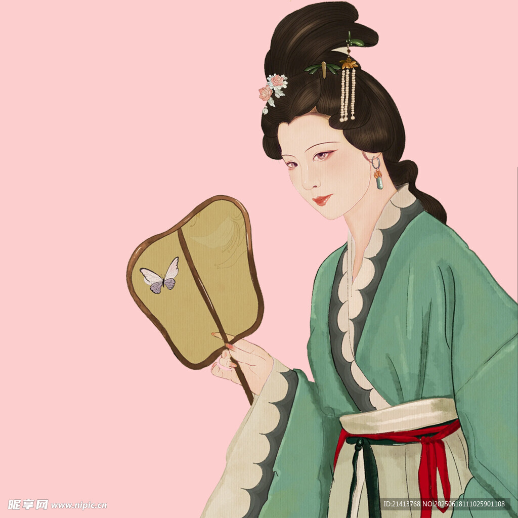 古风持扇女子