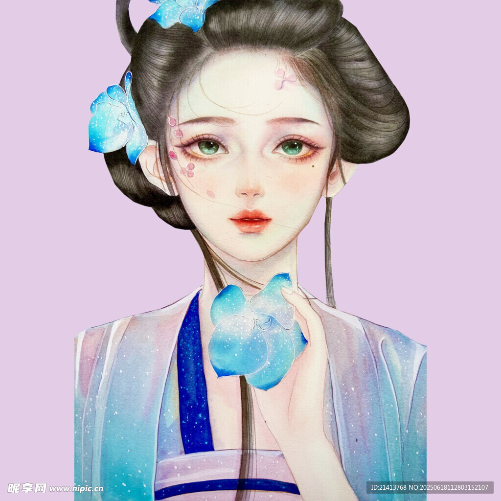 古风佳人 淡雅妆容服饰