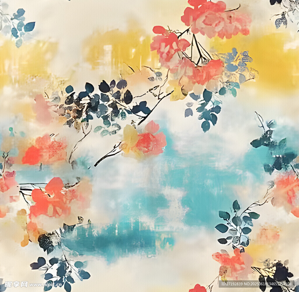 花卉水彩画