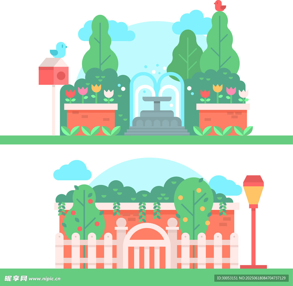城市中的美丽景观与建筑