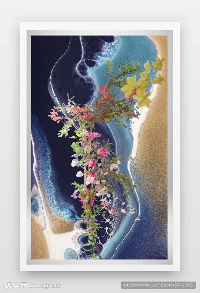 抽象花卉艺术画
