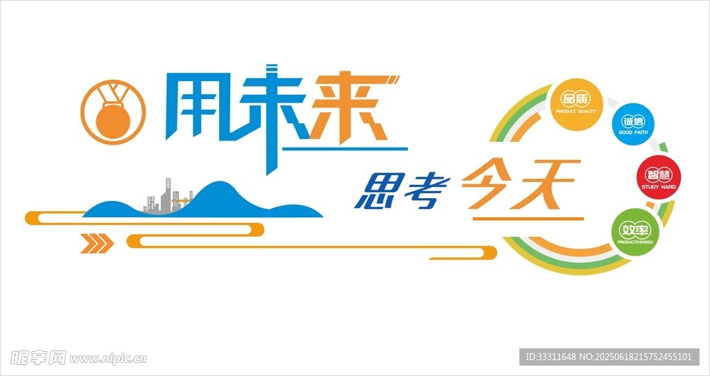 用未来思考今天 企业文化墙
