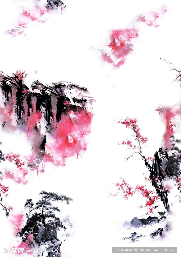 水墨写意花卉图