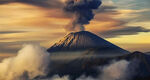 火山喷发插画