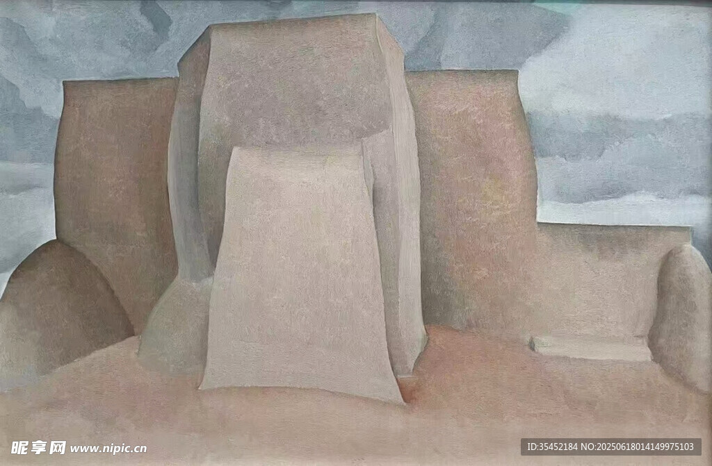 抽象几何雕塑插画
